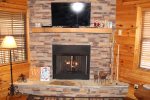 Bear Pause- Blue Ridge Cabin Rentals- Fireplace